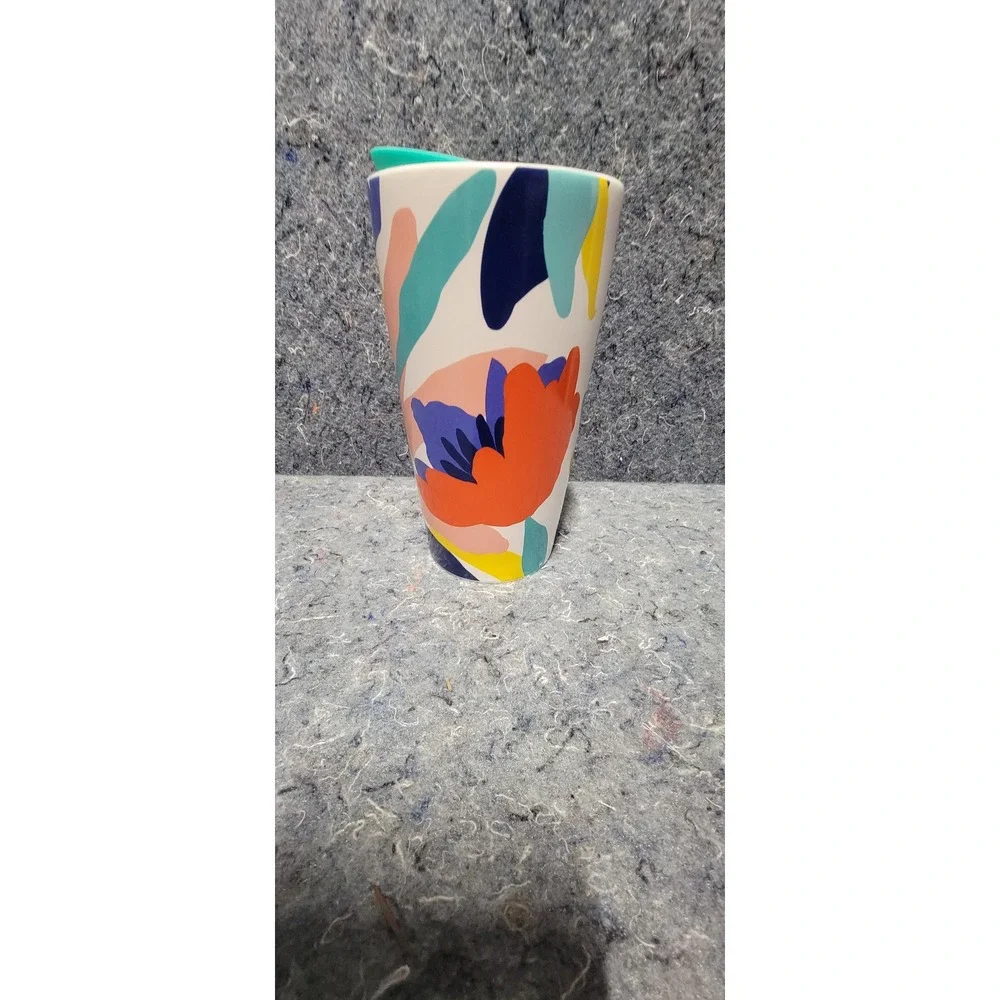 2021 Starbucks Floral  12 oz. Ceramic Tumbler Spring Summer Flowers‎ Mug Cup NWT